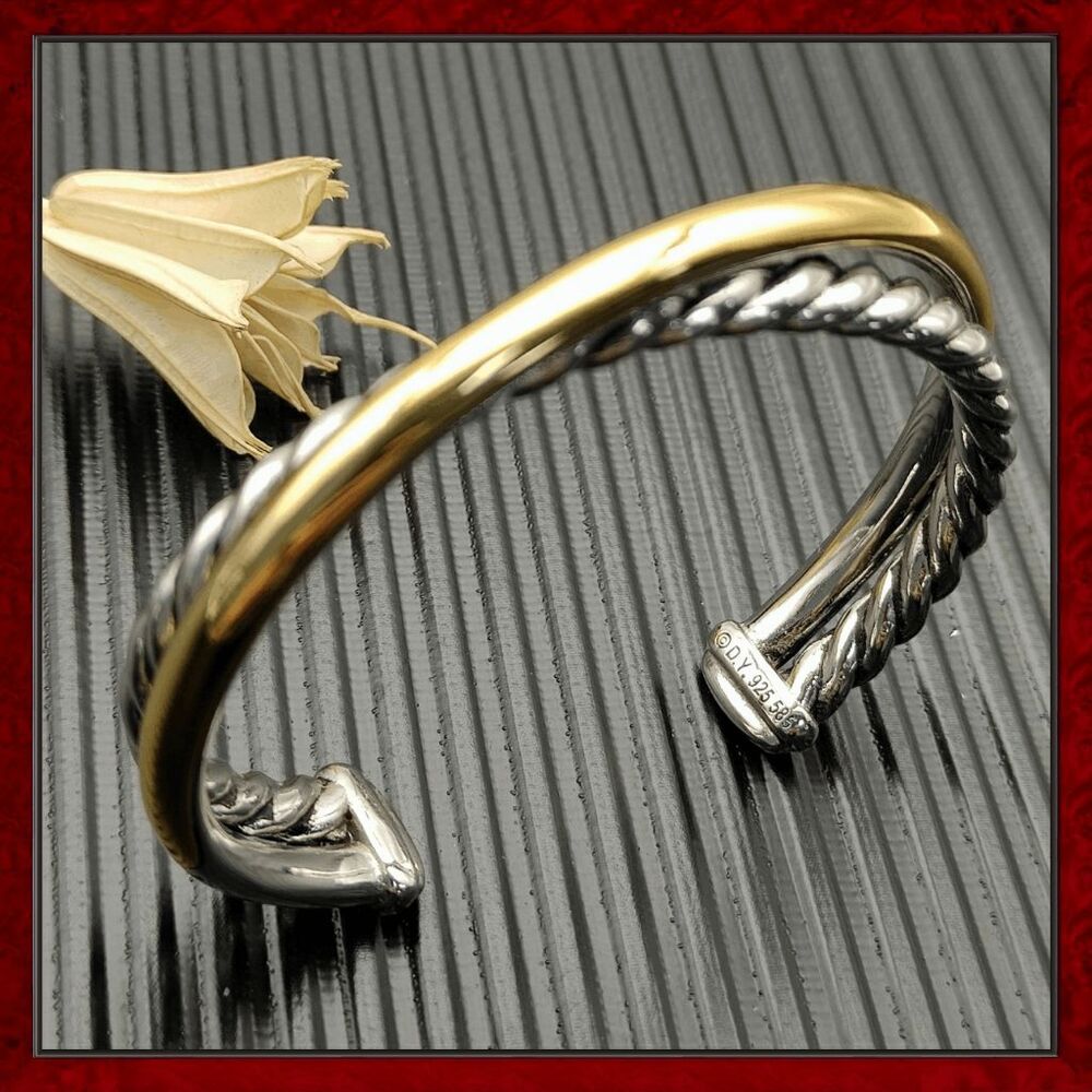 David Yurman gold-plated sterling silver cross-tie bracelet